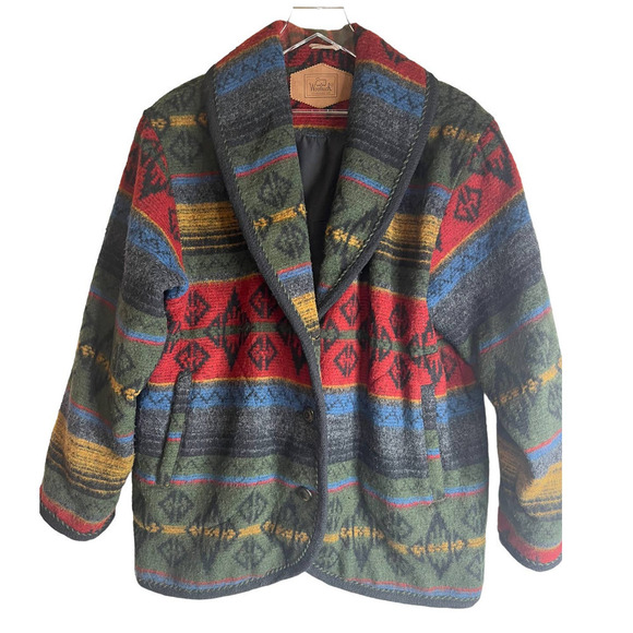 Vintage Woolrich Southwest Jacket Made in USA Mill Wool Womens Medium